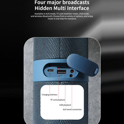 T&G TG-671 Portable Wireless 3D Stereo Subwoofer Speaker with FM/USB/LED(Red)