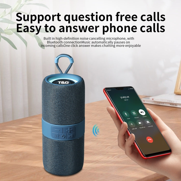 T&G TG-671 Portable Wireless 3D Stereo Subwoofer Speaker with FM/USB/LED(Orange)