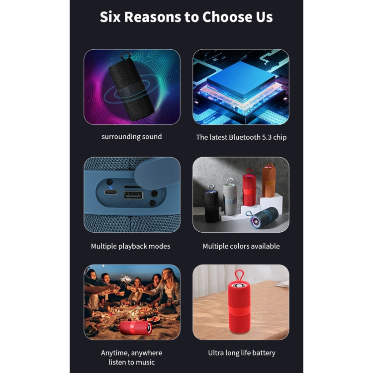 T&G TG-671 Portable Wireless 3D Stereo Subwoofer Speaker with FM/USB/LED(Orange)