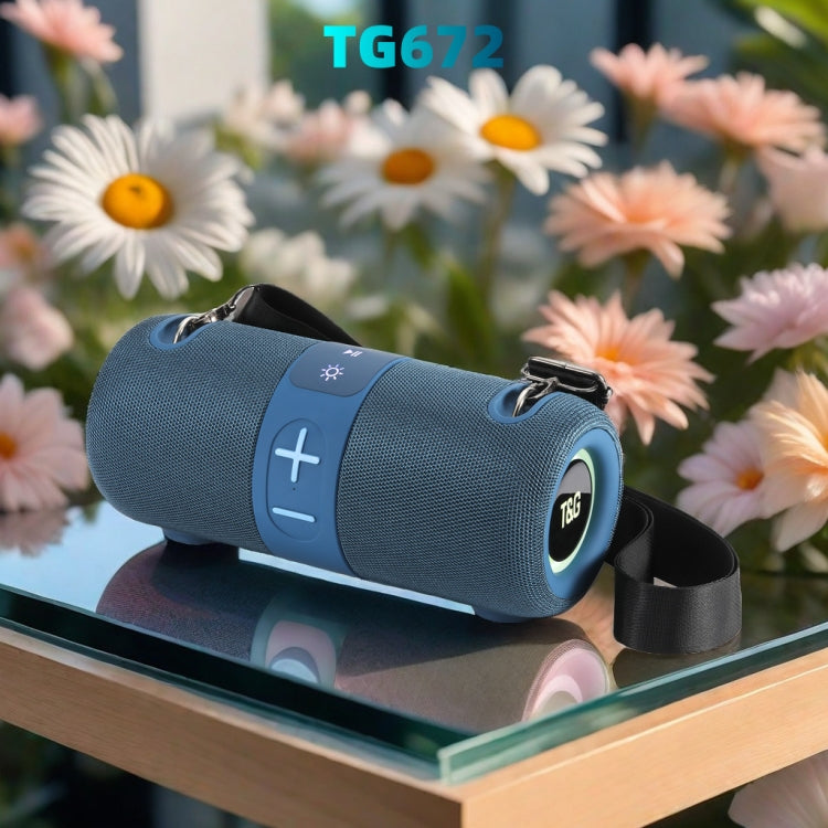 T&G TG-672 Haut-parleur Bluetooth portable extérieur avec subwoofer, compatible carte TF (rouge)