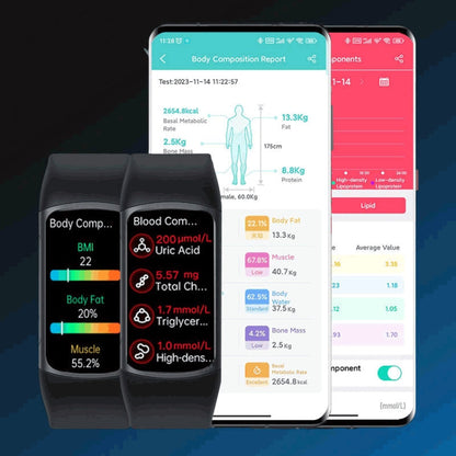 Bracelet intelligent SPOVAN H8 avec écran TFT HD de 1,47 pouce, prise en charge des appels Bluetooth et surveillance de l'oxygène sanguin (noir)