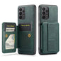 For Samsung Galaxy A23 5G Fierre Shann Oil Wax Cow Leather Card Holder Back Phone Case(Green)