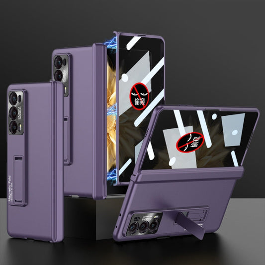 Pour Honor Magic V2 GKK Coque de téléphone tout compris avec charnière pliante magnétique intégrée et protection de la vie privée (violet)