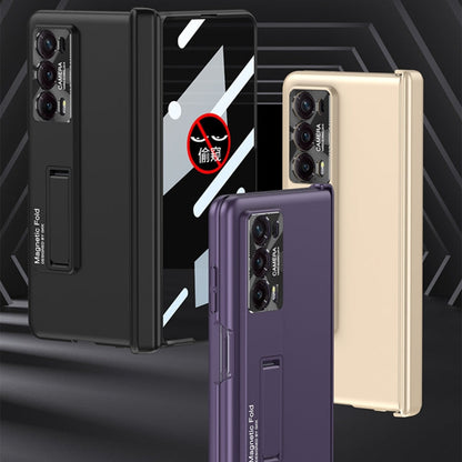 Pour Honor Magic V2 GKK Coque de téléphone tout compris avec charnière pliante magnétique intégrée et protection de la vie privée (violet)