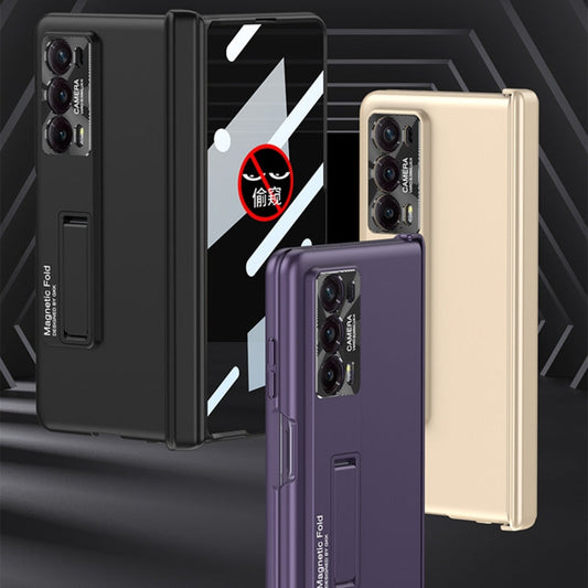 Pour Honor Magic V2 GKK Coque de téléphone tout compris avec charnière pliante magnétique intégrée et protection de la vie privée (violet)