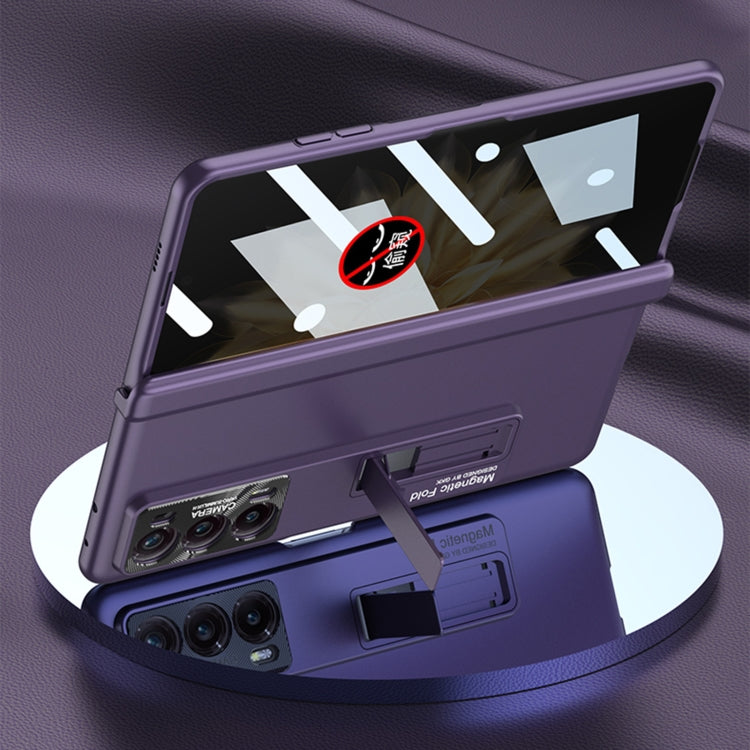 Pour Honor Magic V2 GKK Coque de téléphone tout compris avec charnière pliante magnétique intégrée et protection de la vie privée (violet)
