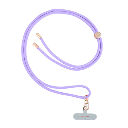 mutural Universal Mobile Phone Solid Color Lanyard(Purple)