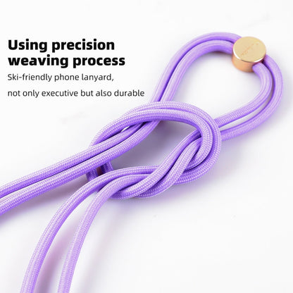 mutural Universal Mobile Phone Solid Color Lanyard(Purple)