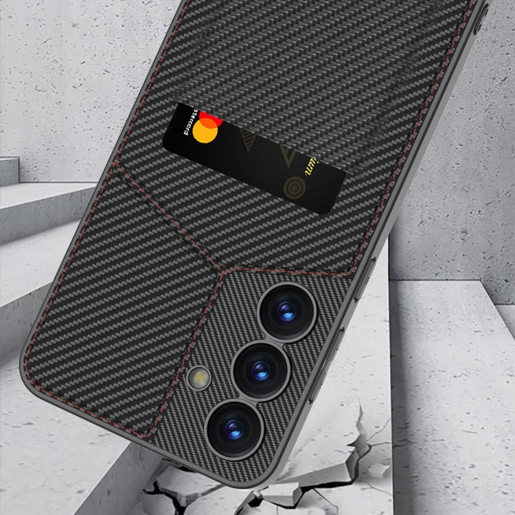 For Samsung Galaxy S25 5G GKK Rotor Bracket Recessed Card Bag Full Coverage Phone Case(Black)