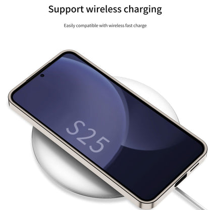 For Samsung Galaxy S25+ 5G GKK Rotor Bracket Recessed Card Bag Full Coverage Phone Case(Grey)