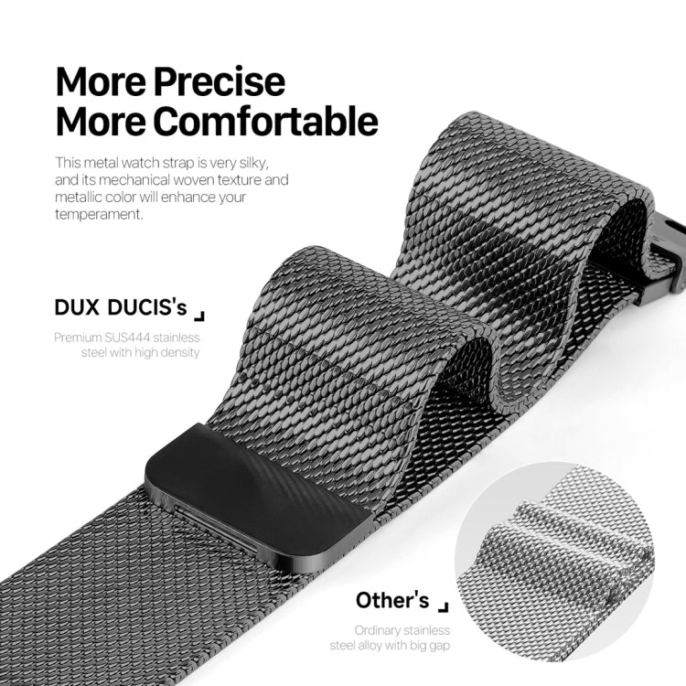 For Apple Watch SE 2023 40mm DUX DUCIS Milanese Pro Series Stainless Steel Watch Band(Black)