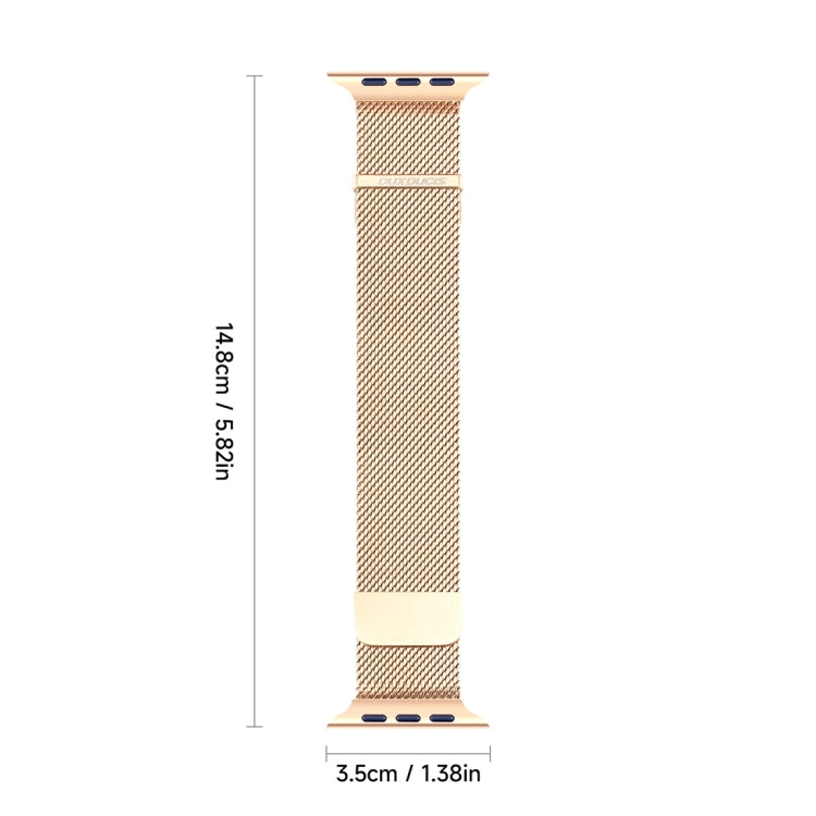 For Apple Watch Series 9 45mm DUX DUCIS Milanese Pro Series Stainless Steel Watch Band(Gold)