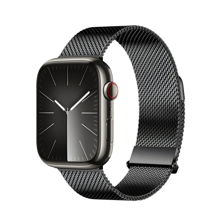 For Apple Watch Series 9 41mm DUX DUCIS Milanese Pro Series Stainless Steel Watch Band(Black)