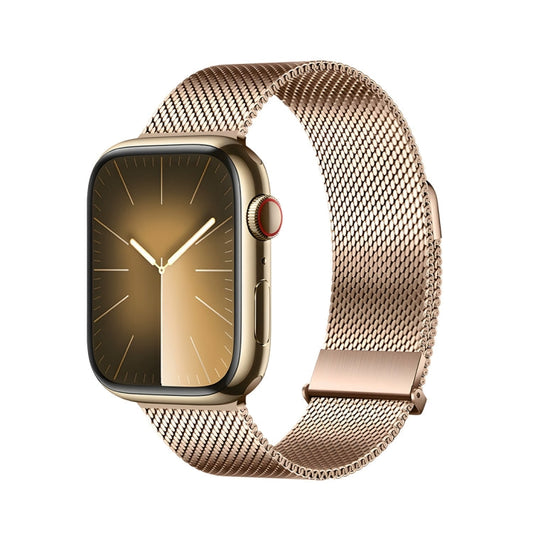For Apple Watch Series 9 41mm DUX DUCIS Milanese Pro Series Stainless Steel Watch Band(Gold)