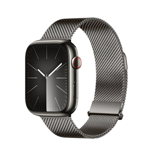 For Apple Watch Series 9 41mm DUX DUCIS Milanese Pro Series Stainless Steel Watch Band(Graphite)