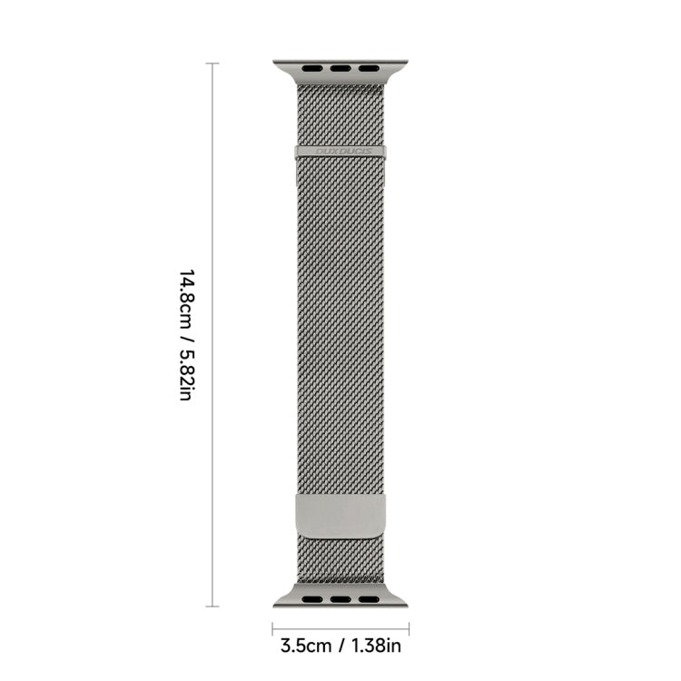 For Apple Watch Series 9 41mm DUX DUCIS Milanese Pro Series Stainless Steel Watch Band(Graphite)