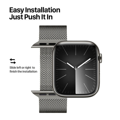 For Apple Watch Series 9 41mm DUX DUCIS Milanese Pro Series Stainless Steel Watch Band(Graphite)