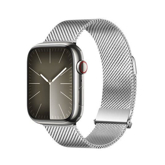 For Apple Watch Series 9 41mm DUX DUCIS Milanese Pro Series Stainless Steel Watch Band(Silver)