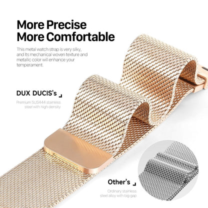 For Apple Watch Series 8 45mm DUX DUCIS Milanese Pro Series Stainless Steel Watch Band(Gold)