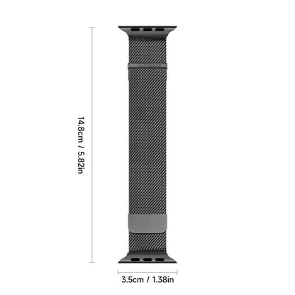For Apple Watch Series 7 45mm DUX DUCIS Milanese Pro Series Stainless Steel Watch Band(Black)