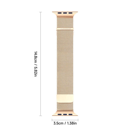 For Apple Watch SE 44mm DUX DUCIS Milanese Pro Series Stainless Steel Watch Band(Gold)