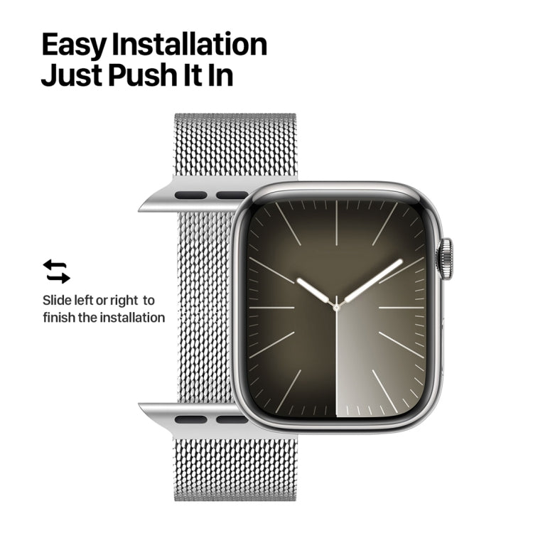For Apple Watch SE 44mm DUX DUCIS Milanese Pro Series Stainless Steel Watch Band(Silver)