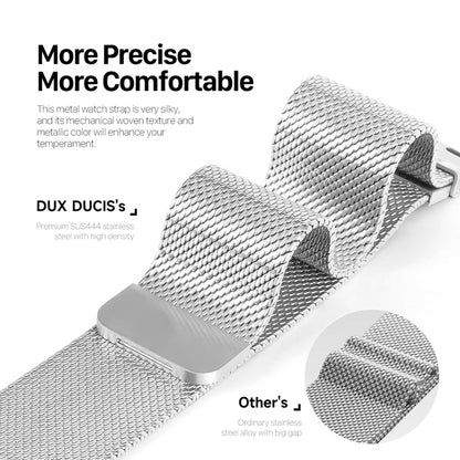For Apple Watch Series 6 44mm DUX DUCIS Milanese Pro Series Stainless Steel Watch Band(Silver)