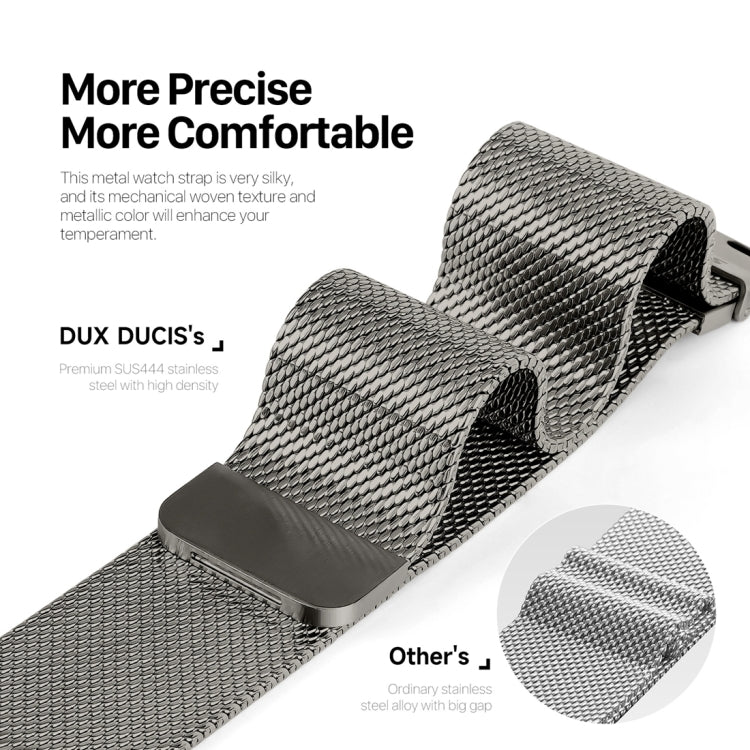 For Apple Watch Series 3 38mm DUX DUCIS Milanese Pro Series Stainless Steel Watch Band(Graphite)