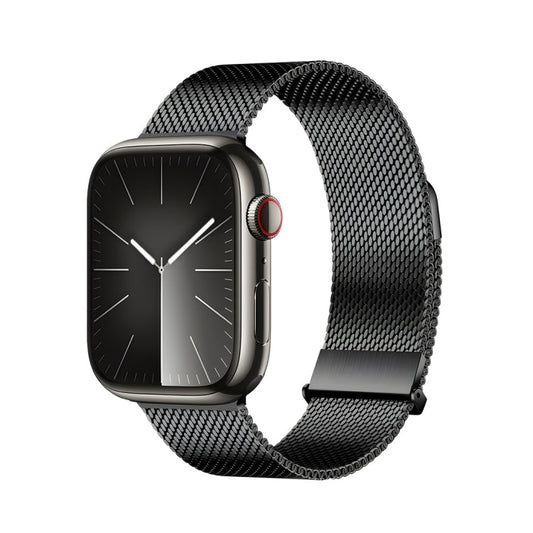 For Apple Watch Series 3 42mm DUX DUCIS Milanese Pro Series Stainless Steel Watch Band(Black)