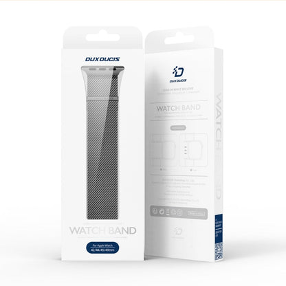 For Apple Watch Series 3 42mm DUX DUCIS Milanese Pro Series Stainless Steel Watch Band(Black)