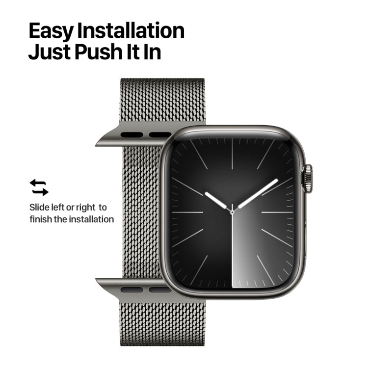 For Apple Watch Series 2 38mm DUX DUCIS Milanese Pro Series Stainless Steel Watch Band(Graphite)