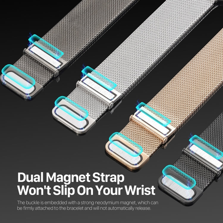 For Apple Watch 38mm DUX DUCIS Milanese Pro Series Stainless Steel Watch Band(Graphite)