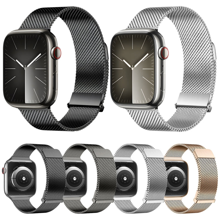 For Apple Watch 38mm DUX DUCIS Milanese Pro Series Stainless Steel Watch Band(Graphite)