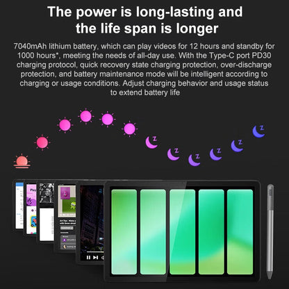 Lenovo K10 WiFi Tablet TB330FU, 8GB+128GB, 10.95 inch Android 13, MediaTek Helio G88 Octa Core, Support Face Identification(Grey)