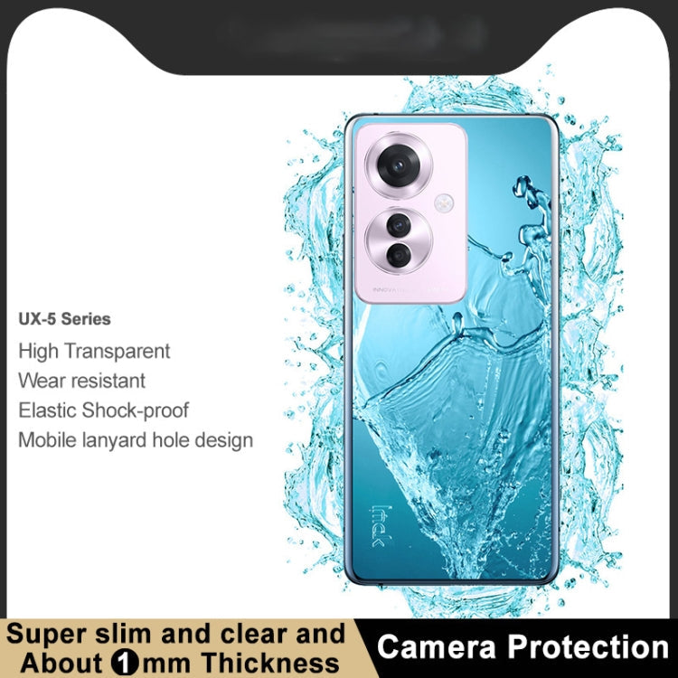 Pour OPPO Reno11 F Coque de protection antichoc en TPU transparent série imak UX-5 (Transparent)