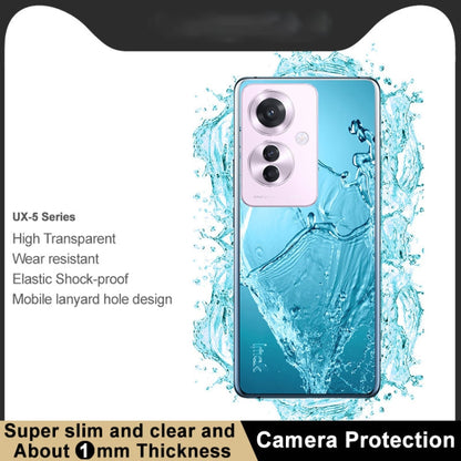 Pour OPPO Reno11 F Coque de protection antichoc en TPU transparent série imak UX-5 (Transparent)