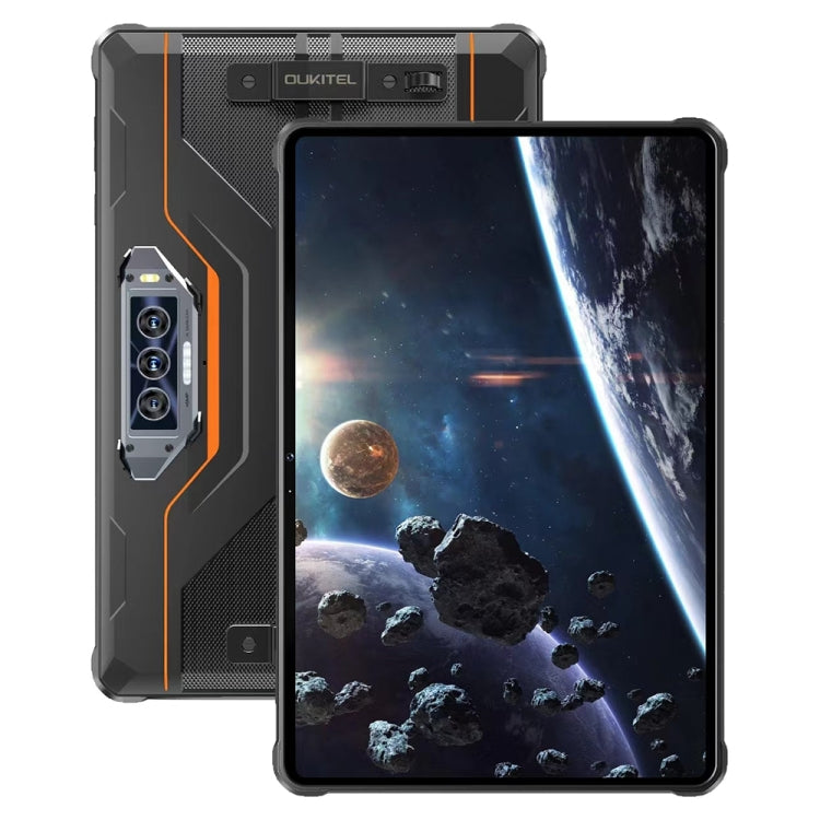 [HK Warehouse] OUKITEL RT8 Tablet Tactile Durci 4G IP68/IP69K, 6Go+256Go, 11 pouces Android 13 MediaTek Helio G99 Quad Core Support Double SIM, Prise UE (Orange)