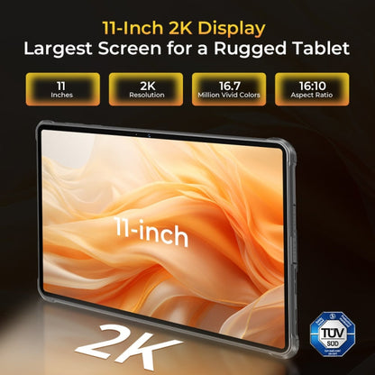 [HK Warehouse] OUKITEL RT8 Tablet Tactile Durci 4G IP68/IP69K, 6Go+256Go, 11 pouces Android 13 MediaTek Helio G99 Quad Core Support Double SIM, Prise UE (Orange)