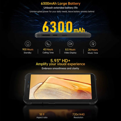 [HK Warehouse] Oukitel WP32, 4GB+128GB, IP68/IP69K, 5.93 inch Android 13 Unisoc Tiger T606 Octa-core, NFC, OTG, Network: 4G(Green)