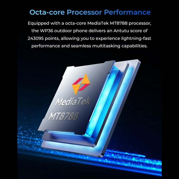 [HK Warehouse] Oukitel WP36, 8GB+128GB, IP68/IP69K, Fingerprint Identification, 10600mAh, 6.52 inch MediaTek MT8788 Octa Core, NFC, OTG, Network: 4G(Black)