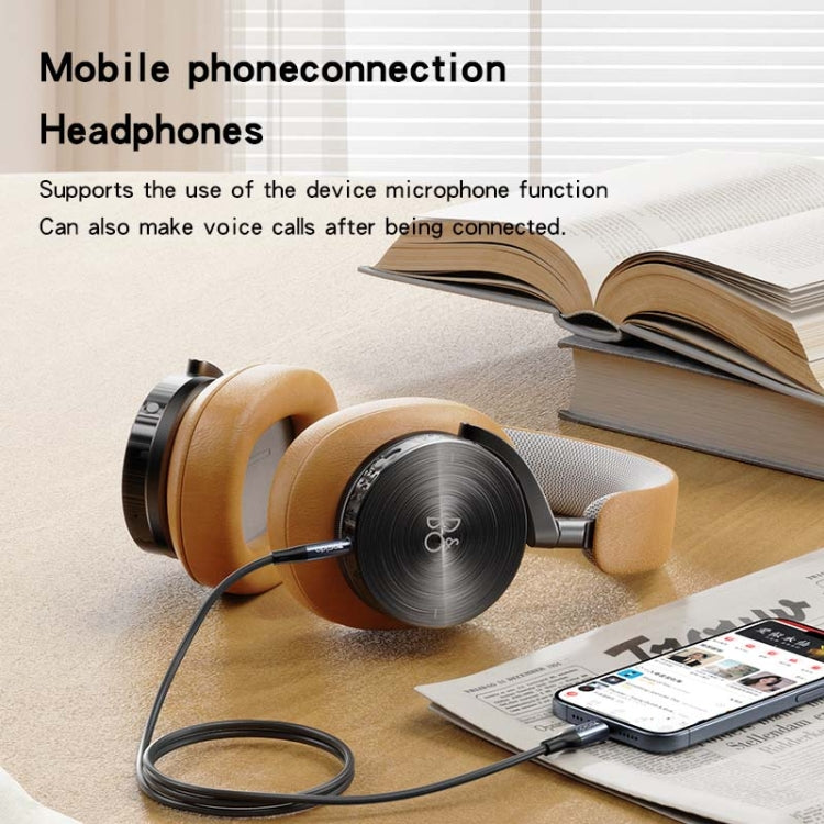 Yesido YAU42 USB-C/Type-C to 3.5mm AUX Audio Adapter Cable, Length: 1m(Black)