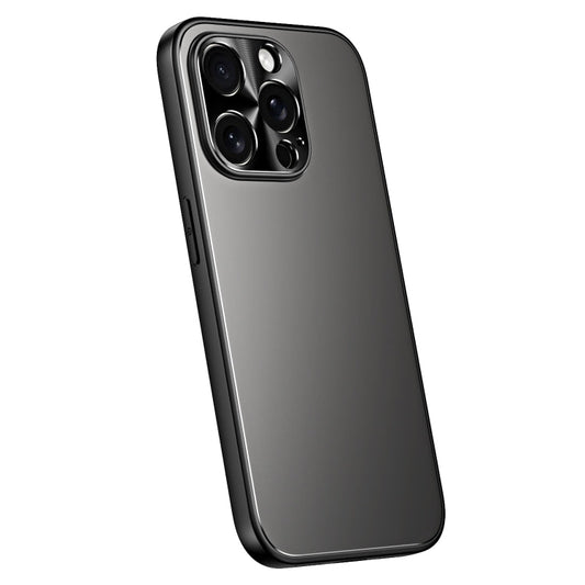 Pour iPhone 14 Pro Max R-JUST RJ-61 Coque de téléphone en TPU + PC givré avec galvanoplastie (Gris)