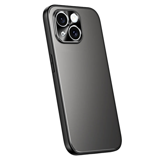 Pour iPhone 13 R-JUST RJ-61 Coque de téléphone en TPU dépoli galvanisé + PC (Gris)
