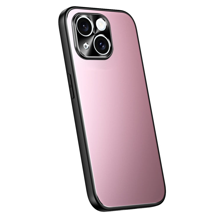 For iPhone 13 R-JUST RJ-61 Electroplating Frosted TPU + PC Phone Case(Pink)