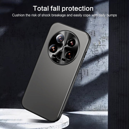 For Xiaomi 14 Ultra R-JUST RJ-61 Electroplating Frosted TPU + PC Phone Case with Holder(Grey)