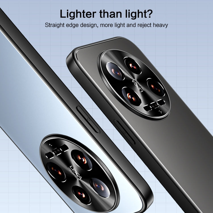 For Xiaomi 14 Ultra R-JUST RJ-61 Electroplating Frosted TPU + PC Phone Case with Holder(Blue)