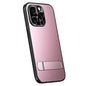 For iPhone 13 Pro R-JUST RJ-61 Electroplating Frosted TPU + PC Phone Case with Holder(Pink)