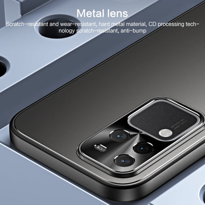 For vivo S18 Pro R-JUST RJ-61 Electroplating Frosted TPU + PC Phone Case with Holder(Silver)