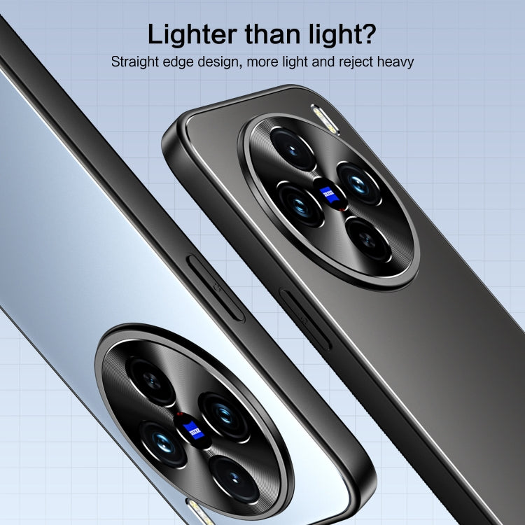 Pour la coque de téléphone vivo X100 / X100 Pro R-JUST RJ-61 en TPU givré galvanisé + PC avec support (argent)