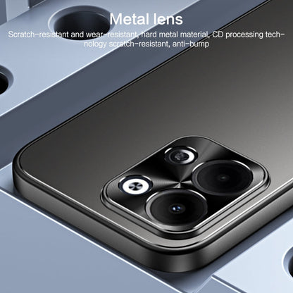 For OPPO Reno9 / Reno9 Pro R-JUST RJ-61 Electroplating Frosted TPU + PC Phone Case(Grey)